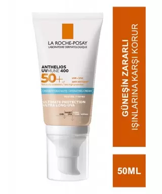 La Roche Posay Anthelios Uvmune 400 Spf 50+ Hydrating Tinted Renkli Güneş Koruyucu Cream 50 ml