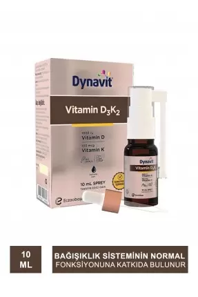 Dynavit Vitamin D3K2 Takviye Edici Gıda Sprey 10 ml (S.K.T 05-2023)