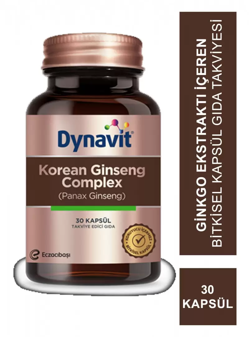 Dynavit Korean Ginseng Complex Panax Ginseng 30 Kapsül