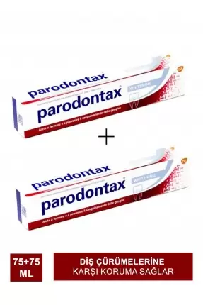 Parodontax Diş Macunu Beyazlatıcı Whitening 75ml+75ml 2 Adet