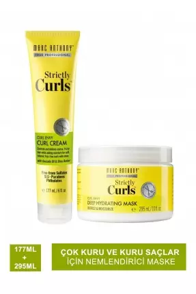 Marc Anthony Strictly Curls Cream 177ml + Strictly Curls Deep Hydrating Mask 295ml