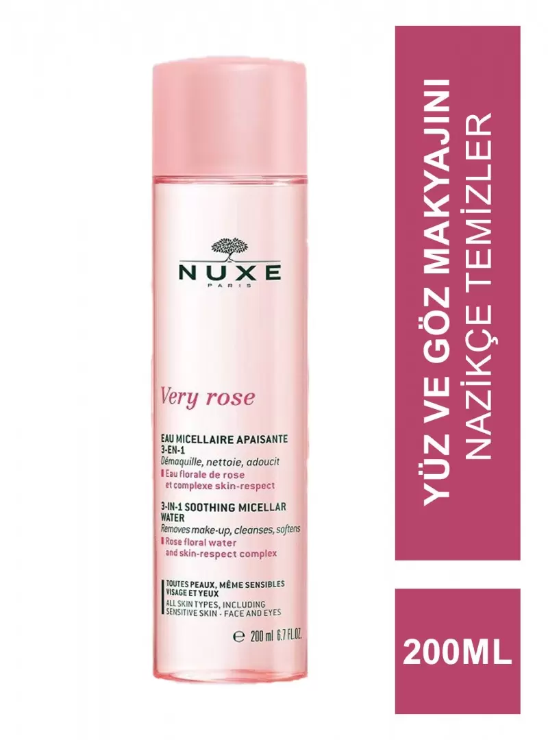 Nuxe Very Rose 3-In 1 Soothing Micellar Water - Yatıştırıcı Misel Su 200 ml