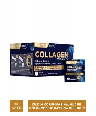 Nutraxin Beauty Collagen Gold Takviye Edici Gıda 30 Şase