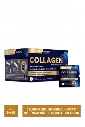 Nutraxin Beauty Collagen Gold Takviye Edici Gıda 30 Şase