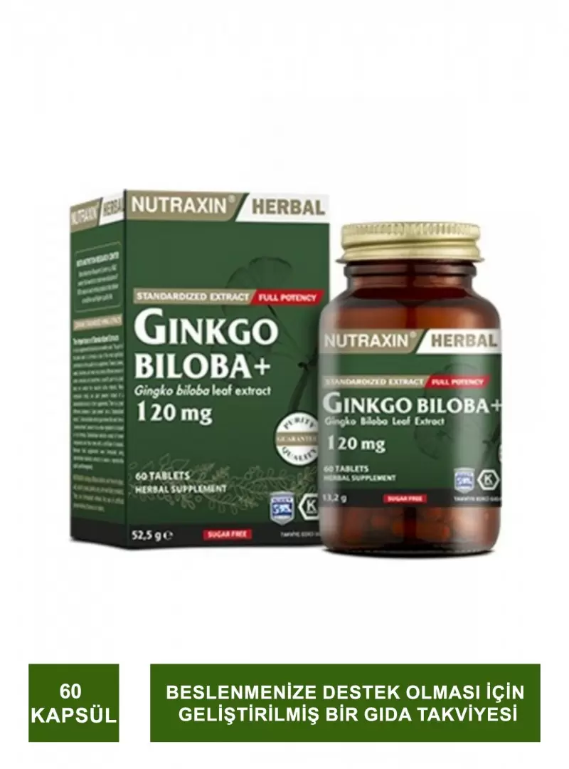 Nutraxin Ginkgo Biloba 60 Kapsül