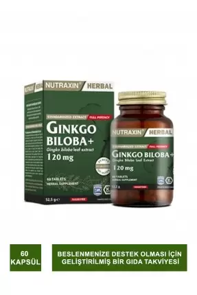 Nutraxin Ginkgo Biloba 60 Kapsül