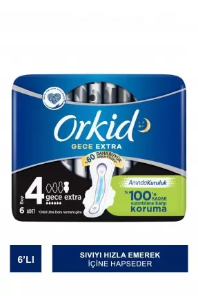 Orkid Ultra Gece Extra ( Boy : 4 ) 6 Adet