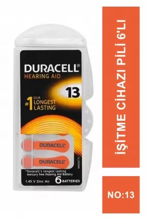 Duracell Activair İşitme Cihazı Pili 6'lı No: 13