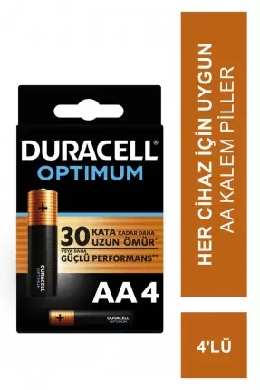 Duracell Optimum Alkalin AA Kalem Piller 4'lü Paket