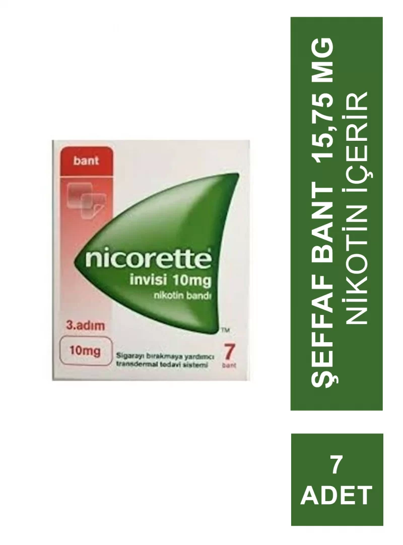 Nicorette İnvisi 3.Adım10 mg 7 Nikotin Bandı (S.K.T 08-2023)