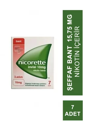 Nicorette İnvisi 3.Adım10 mg 7 Nikotin Bandı (S.K.T 08-2023)