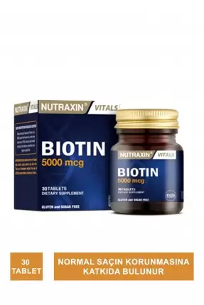 Nutraxin Biotin 5000 mcg 30 Tablet