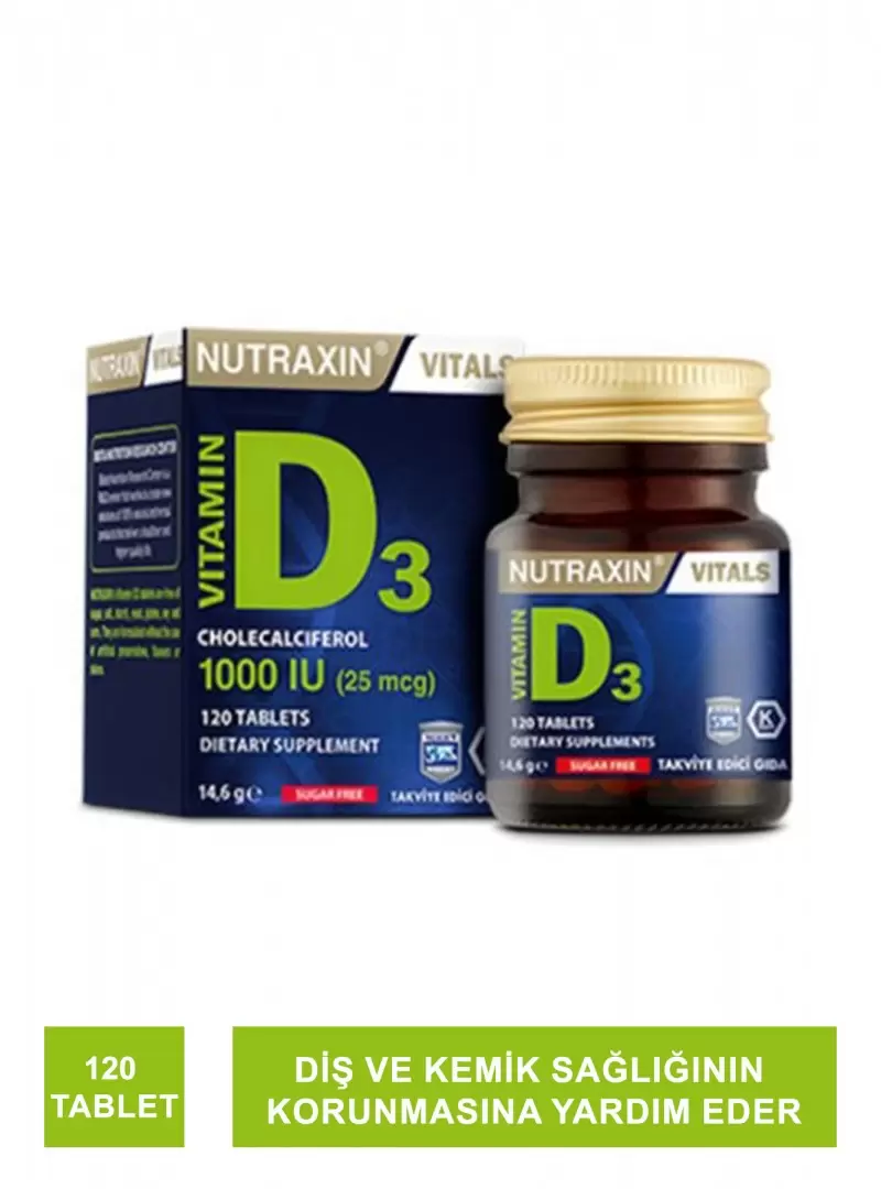 Nutraxin Vitamin D3 1000 IU 120 Tablet