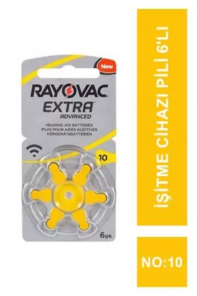 Rayovac Extra İşitme Cihazı Pili 6'lı No: 10