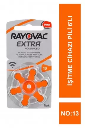 Rayovac Extra İşitme Cihazı Pili 6'lı No: 13