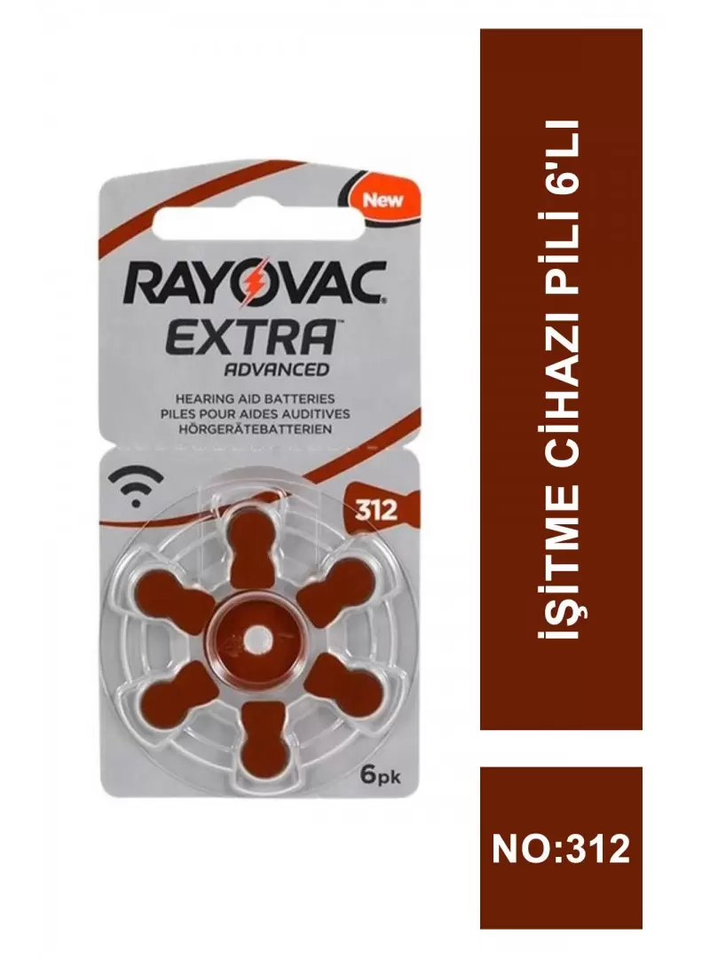 Rayovac Extra İşitme Cihazı Pili 6'lı No: 312