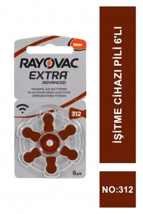 Rayovac Extra İşitme Cihazı Pili 6'lı No: 312