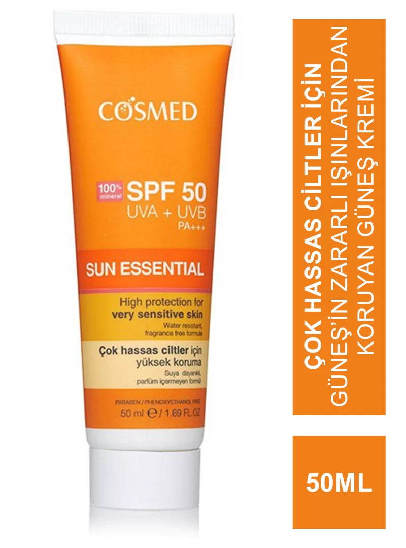 Cosmed Sun Essential Spf50 50 ml Çok Hassas Ciltler İçin Güneş Kremi