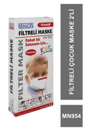 Minion Filtreli Çocuk Maske 2'li MN 954