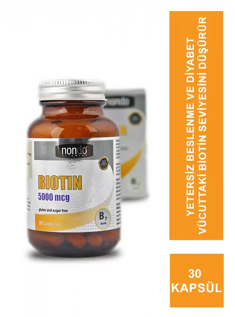 Nondo Biotin 5000mcg 30 Kapsül