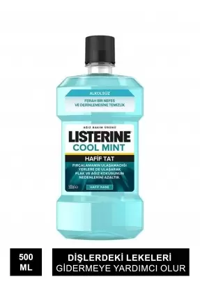 Listerine Cool Mint Hafif Tat Alkolsüz Ağız Gargarası 500 ml - Hafif Nane