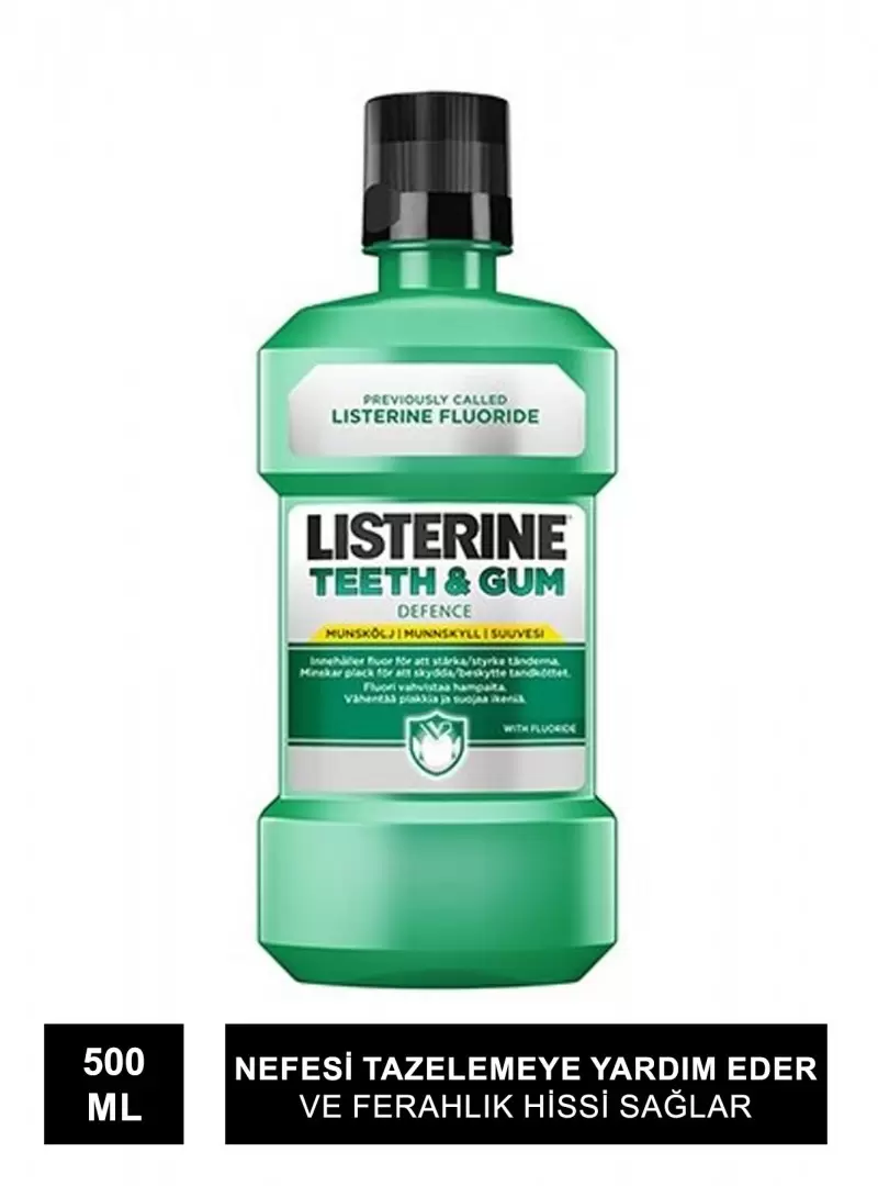 Listerine Teeth & Gum Defence Ağız Gargarası 500 ml - Ferah Nane