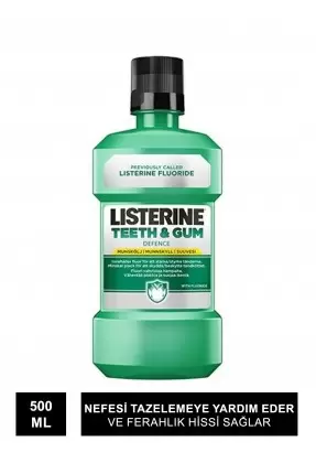 Listerine Teeth & Gum Defence Ağız Gargarası 500 ml - Ferah Nane