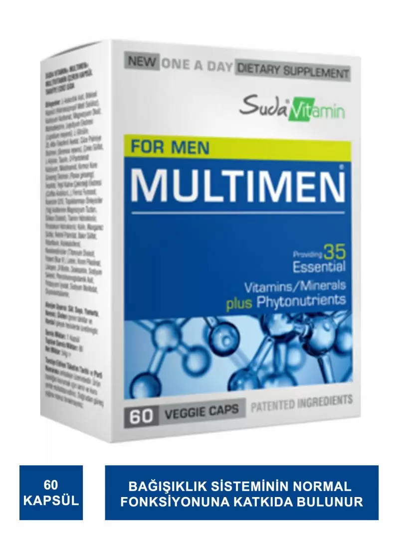 Suda Vitamin Multimen Multivitamin 60 Kapsül