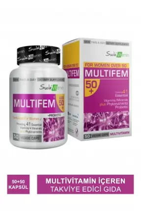 Suda Vitamin Vitamins For Woman Over 50 MultiFem 50+ 50 Kapsül