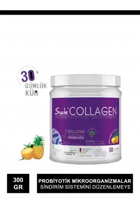 Suda Collagen + Probiyotik Ananas Aromalı Toz Kutu 300gr (S.K.T 05-2024)