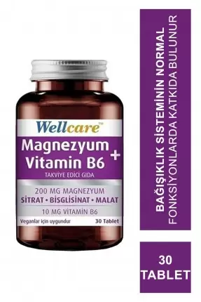 Wellcare Magnezyum B6 Vitamini 30 Tablet