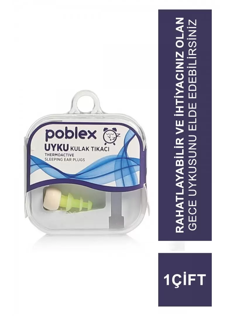 Poblex Uyku Kulak Tıkacı Thermoactive 1 Çift ( Beden:S ) Kutulu