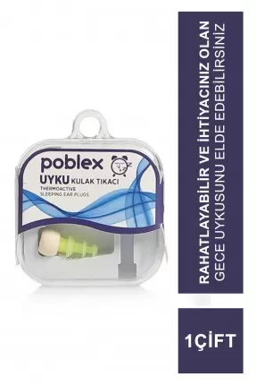 Poblex Uyku Kulak Tıkacı Thermoactive 1 Çift ( Beden:S ) Kutulu