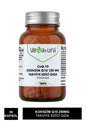 Venatura CoQ-10 Koenzim Q10 100 mg Takviye Edici Gıda 30 Kapsül