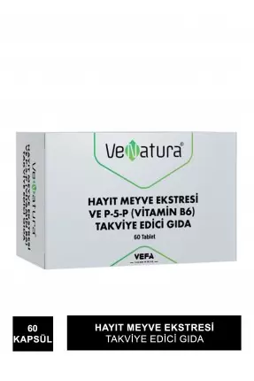 Venatura Hayıt Meyve Ekstresi ve P-5-P Vitamin B6 Takviye Edici Gıda 60 Kapsül