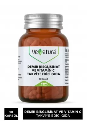 VeNatura Demir Bisglisinat ve Vitamin C 90 Kapsül