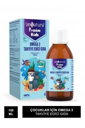 VeNatura Kids Premium Omega 3 Takviye Edici Gıda 150 ml