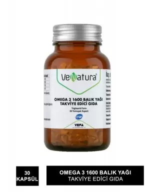 VeNatura Omega 3 1600 Balık Yağı 30 Yumuşak Kapsül
