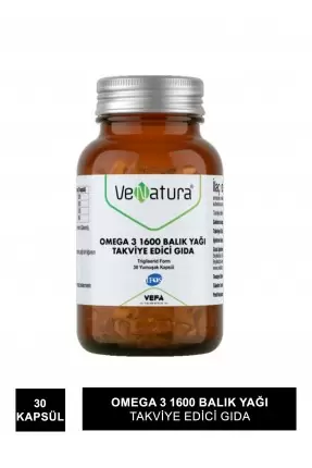 VeNatura Omega 3 1600 Balık Yağı 30 Yumuşak Kapsül