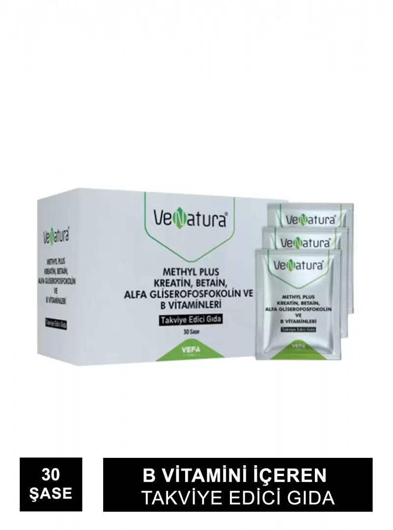 Venatura Methyl Plus Kreatin-Betain-Alfa Gliserofosfokolin ve B Vitaminleri 30 Saşe