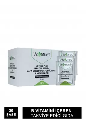 Venatura Methyl Plus Kreatin-Betain-Alfa Gliserofosfokolin ve B Vitaminleri 30 Saşe