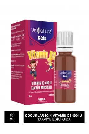 Venatura Kids Vitamin D3 400 IU Takviye Edici Gıda 20 ml