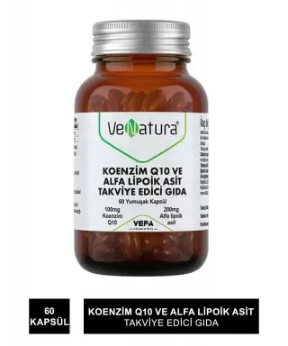 VeNatura Koenzim Q10 ve Alfa Lipoik Asit 60 Yumuşak Kapsül