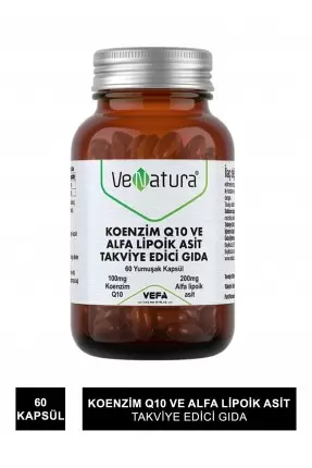 VeNatura Koenzim Q10 ve Alfa Lipoik Asit 60 Yumuşak Kapsül