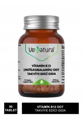 Venatura Vitamin B12 Odt Takviye Edici Gıda 90 Tablet