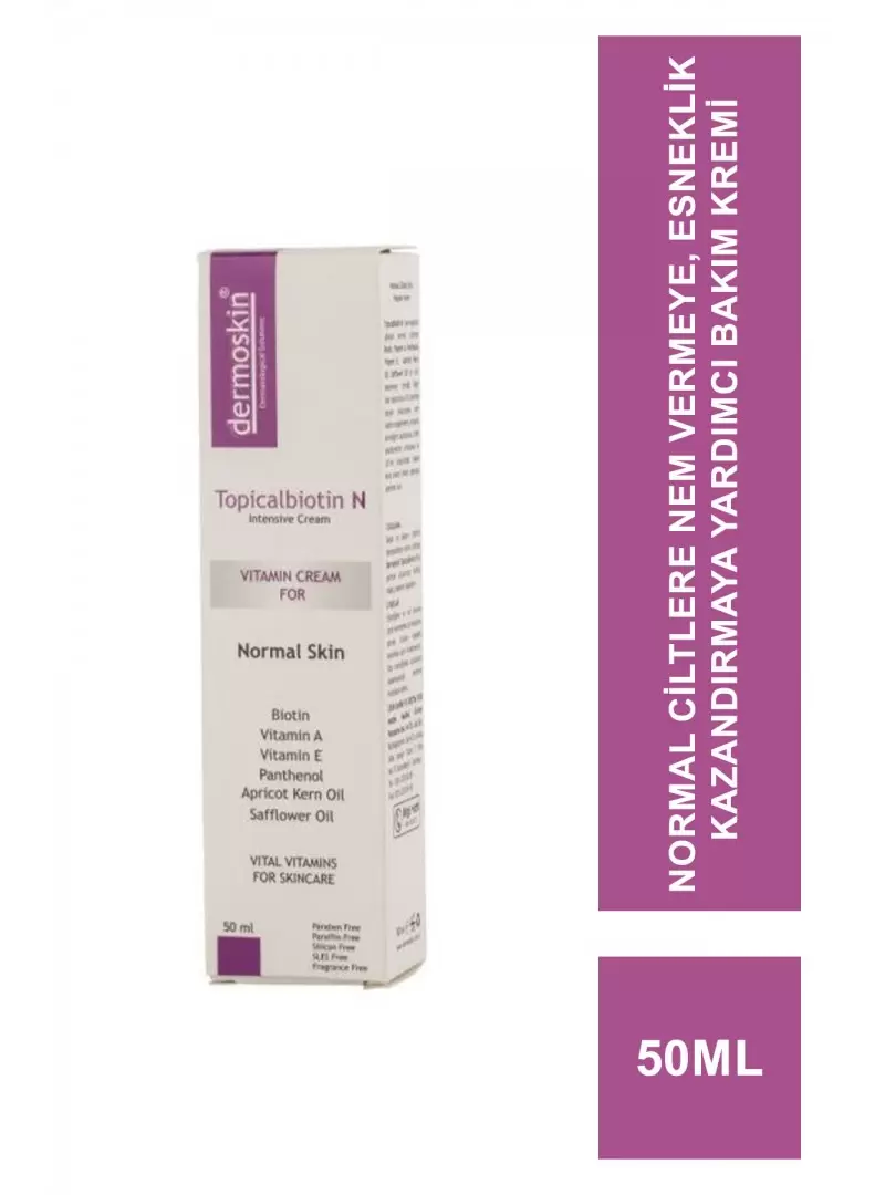 Outlet - Dermoskin Topicalbiotin N Cream 50 ml Yoğun Nemlendirici Bakım Kremi