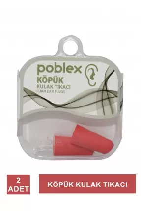 Poblex Köpük Kulak Tıkacı 1 Çift (2 Adet) Kutulu