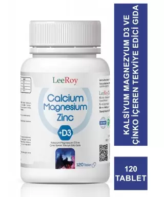 LeeRoy Calcium Magnesium Çinko+D3 120 Tablet