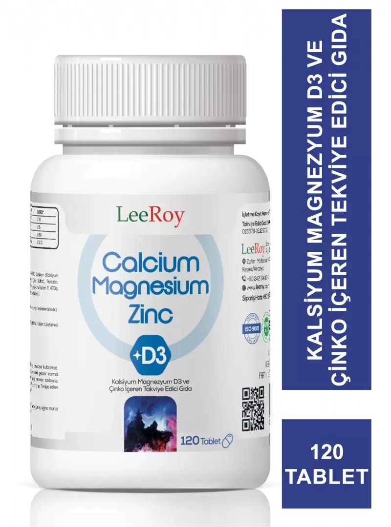 LeeRoy Calcium Magnesium Çinko+D3 120 Tablet