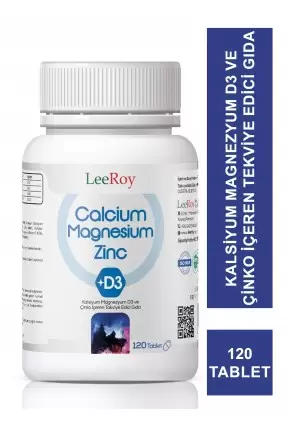 LeeRoy Calcium Magnesium Çinko+D3 120 Tablet